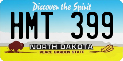 ND license plate HMT399