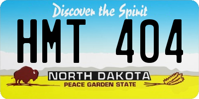 ND license plate HMT404