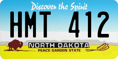 ND license plate HMT412
