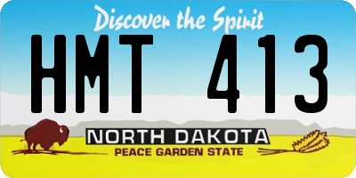 ND license plate HMT413