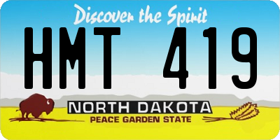 ND license plate HMT419