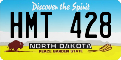 ND license plate HMT428