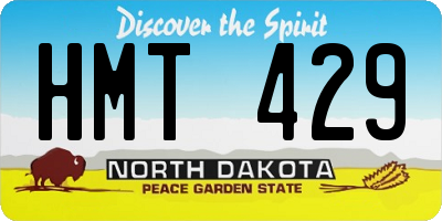 ND license plate HMT429
