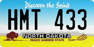 ND license plate HMT433
