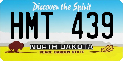 ND license plate HMT439
