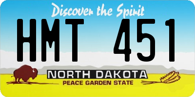 ND license plate HMT451