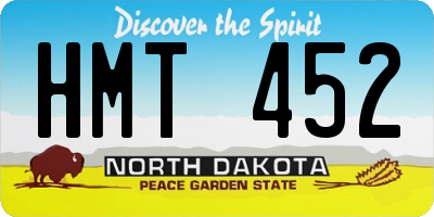 ND license plate HMT452