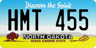 ND license plate HMT455