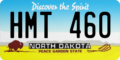 ND license plate HMT460