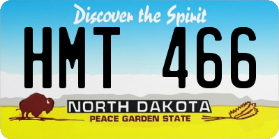 ND license plate HMT466