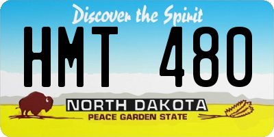 ND license plate HMT480