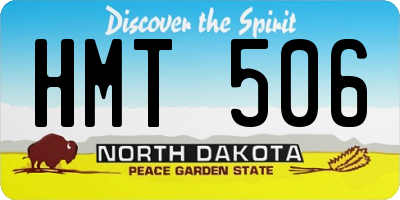 ND license plate HMT506