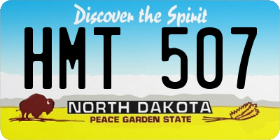 ND license plate HMT507