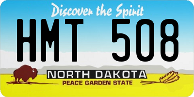 ND license plate HMT508