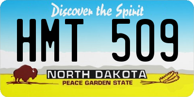 ND license plate HMT509