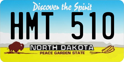 ND license plate HMT510