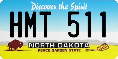 ND license plate HMT511