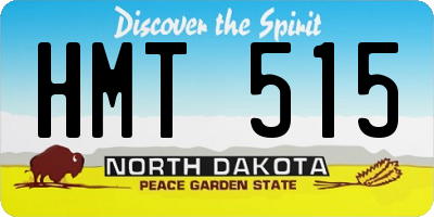 ND license plate HMT515