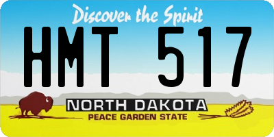 ND license plate HMT517