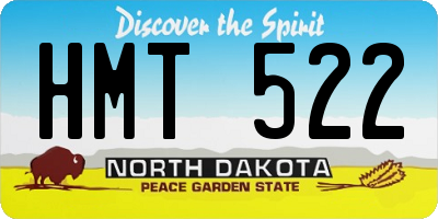 ND license plate HMT522