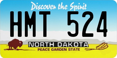 ND license plate HMT524