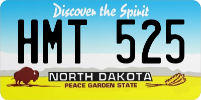 ND license plate HMT525