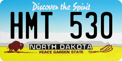 ND license plate HMT530