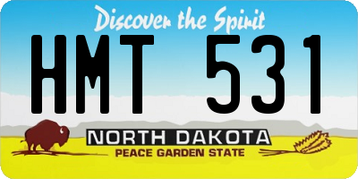 ND license plate HMT531