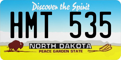 ND license plate HMT535