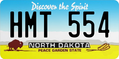ND license plate HMT554