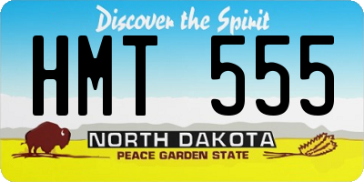 ND license plate HMT555