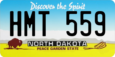 ND license plate HMT559