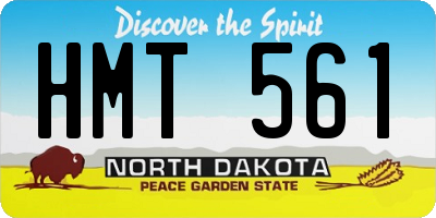 ND license plate HMT561