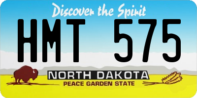 ND license plate HMT575