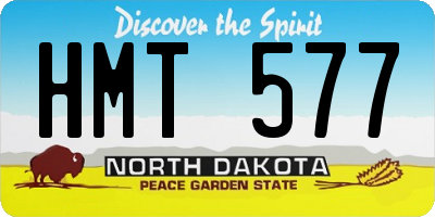 ND license plate HMT577