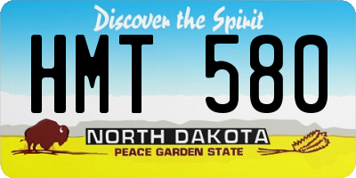 ND license plate HMT580