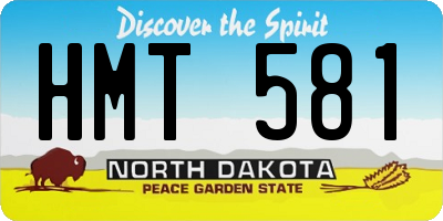 ND license plate HMT581