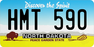 ND license plate HMT590
