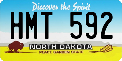 ND license plate HMT592
