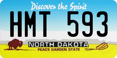 ND license plate HMT593