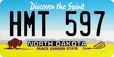 ND license plate HMT597