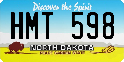 ND license plate HMT598