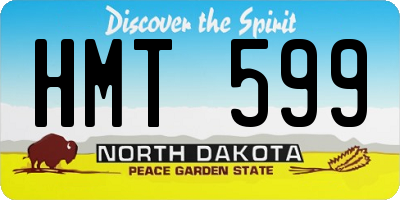 ND license plate HMT599