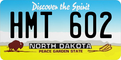ND license plate HMT602