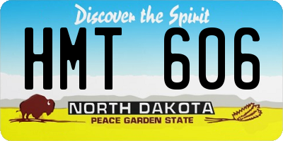 ND license plate HMT606