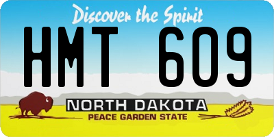 ND license plate HMT609