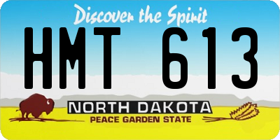 ND license plate HMT613