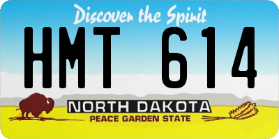 ND license plate HMT614