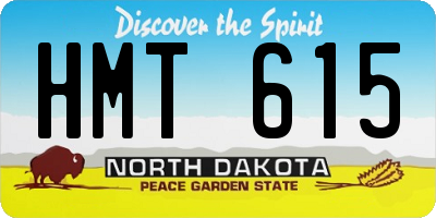 ND license plate HMT615