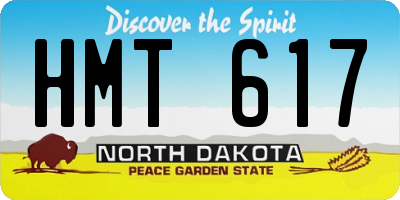 ND license plate HMT617